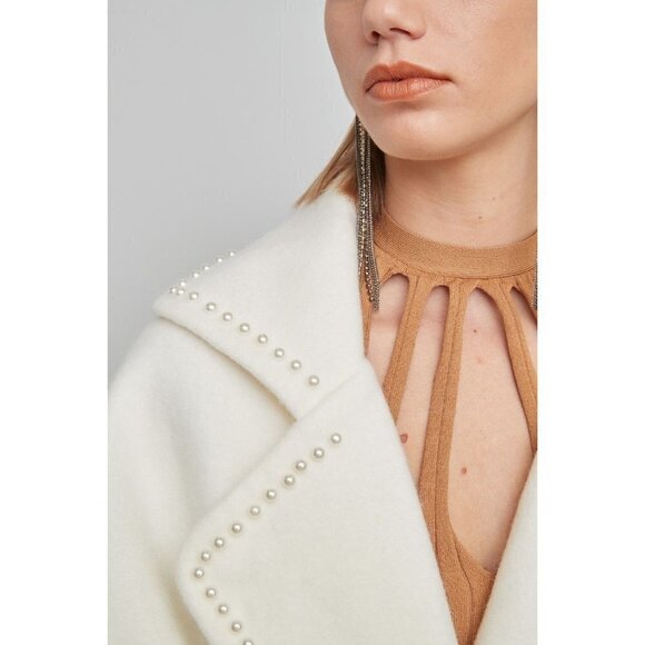 Atoir Addicted To Love Pearl Coat in Cloud Large New Womens Trench Jacket - Picture 15 of 16